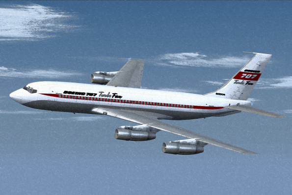 Boeing 707 Turbo Fan prototype painting