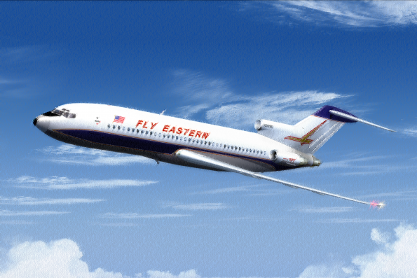 Eastern Air Lines 727 Golden Falcon art